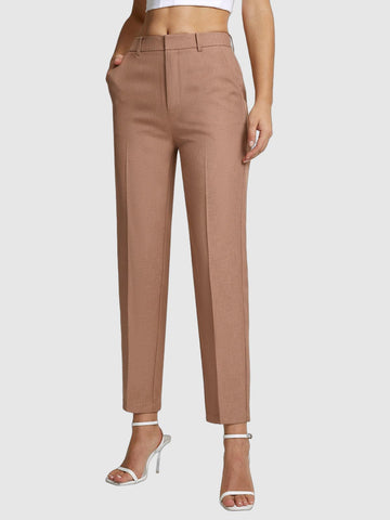 Salomé - high waisted cropped skinny straight leg trousers