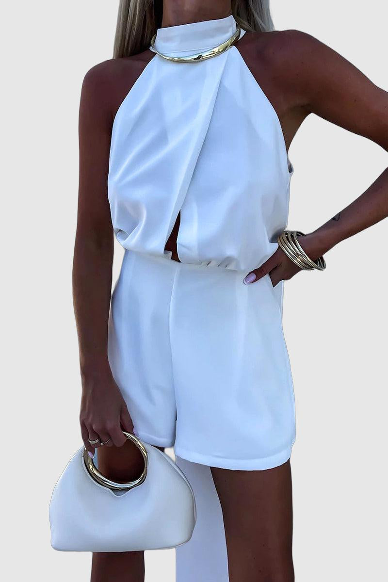 Helena - elegant half turtleneck romper