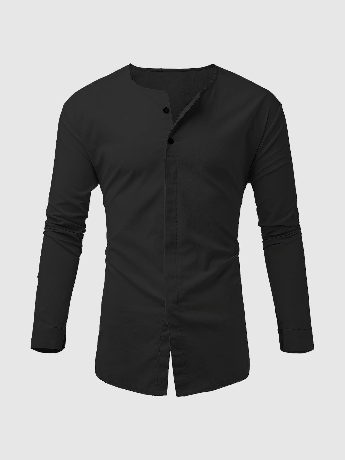 Men's casual henley shirt for effortless style