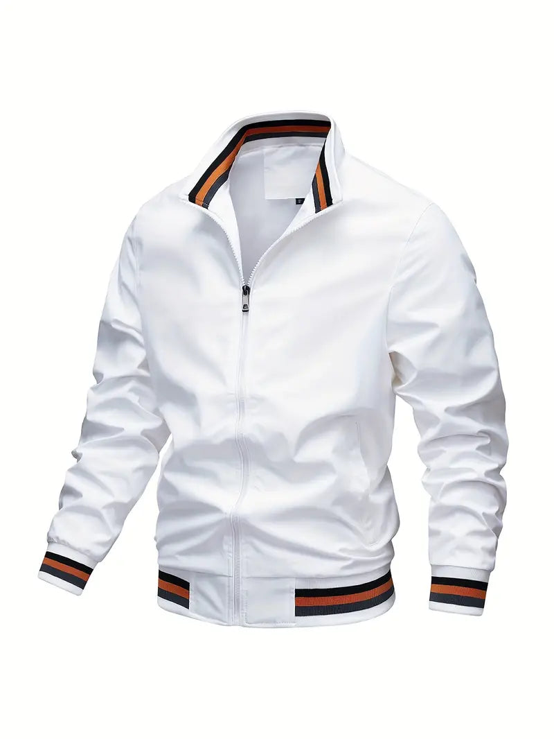 Men's sleek varsity bomber jacket