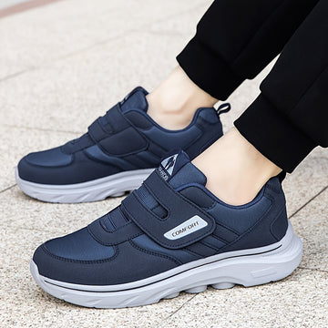 Wide fit athletic sneakers men slip on breathable