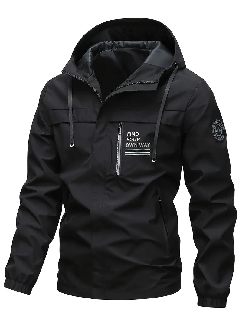 Waterproof Mid-Season Jacket with Hood - Lightweight and Breathable Design