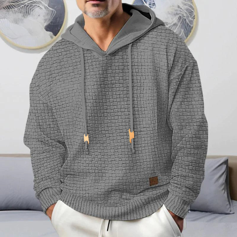 Comfortable and stylish men's hoodie with textured fabric