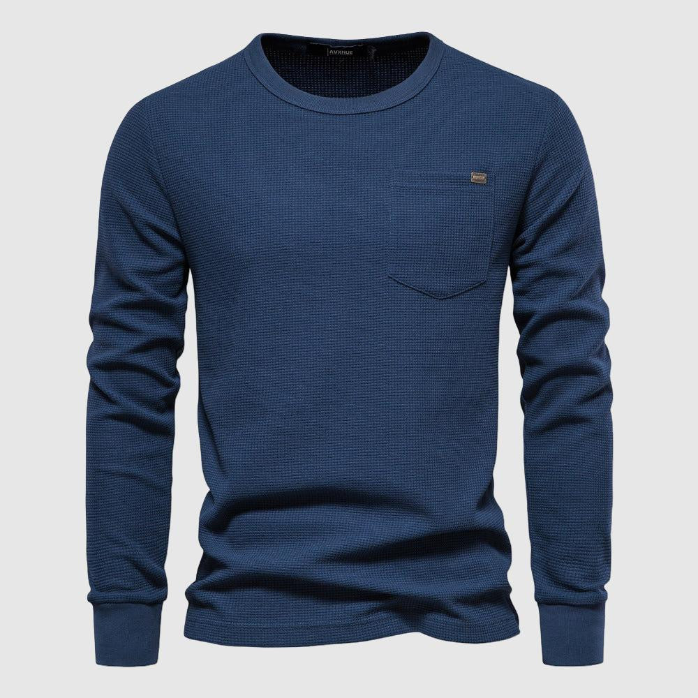 Men's round neck long sleeve autumn shirt