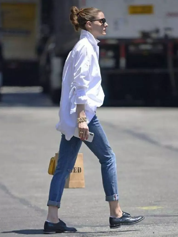 Women's crisp white oversized shirt