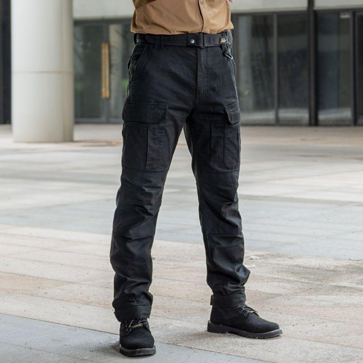 Men's outdoor work pants with zippered pockets