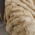 Faux Fur High-Pile Patchwork Throw Blanket