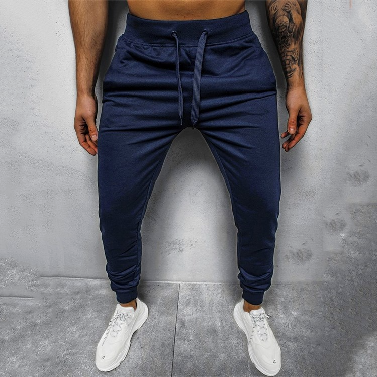 Men's sports pants with drawstring closure