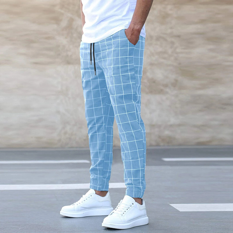 Men’s trendy checkered trousers