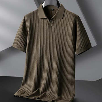 Men's knitted polo shirt