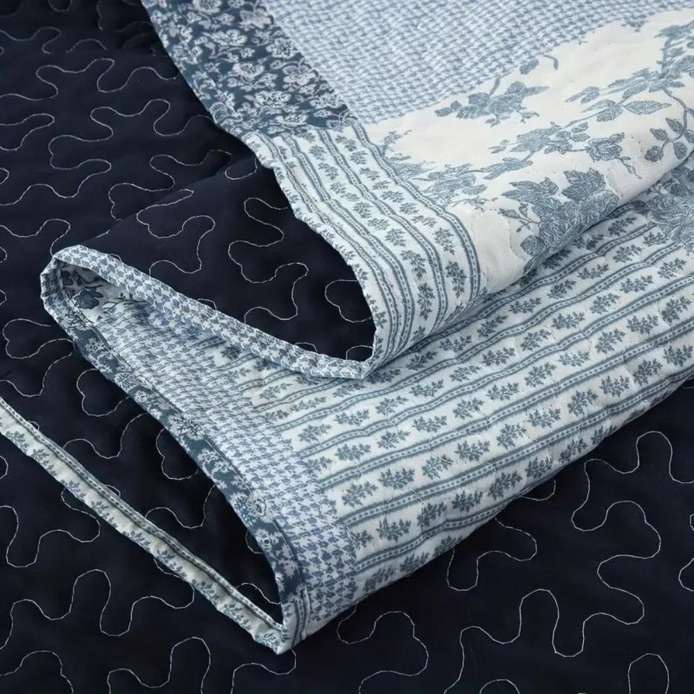 Cotton Patchwork Quilted Coverlet