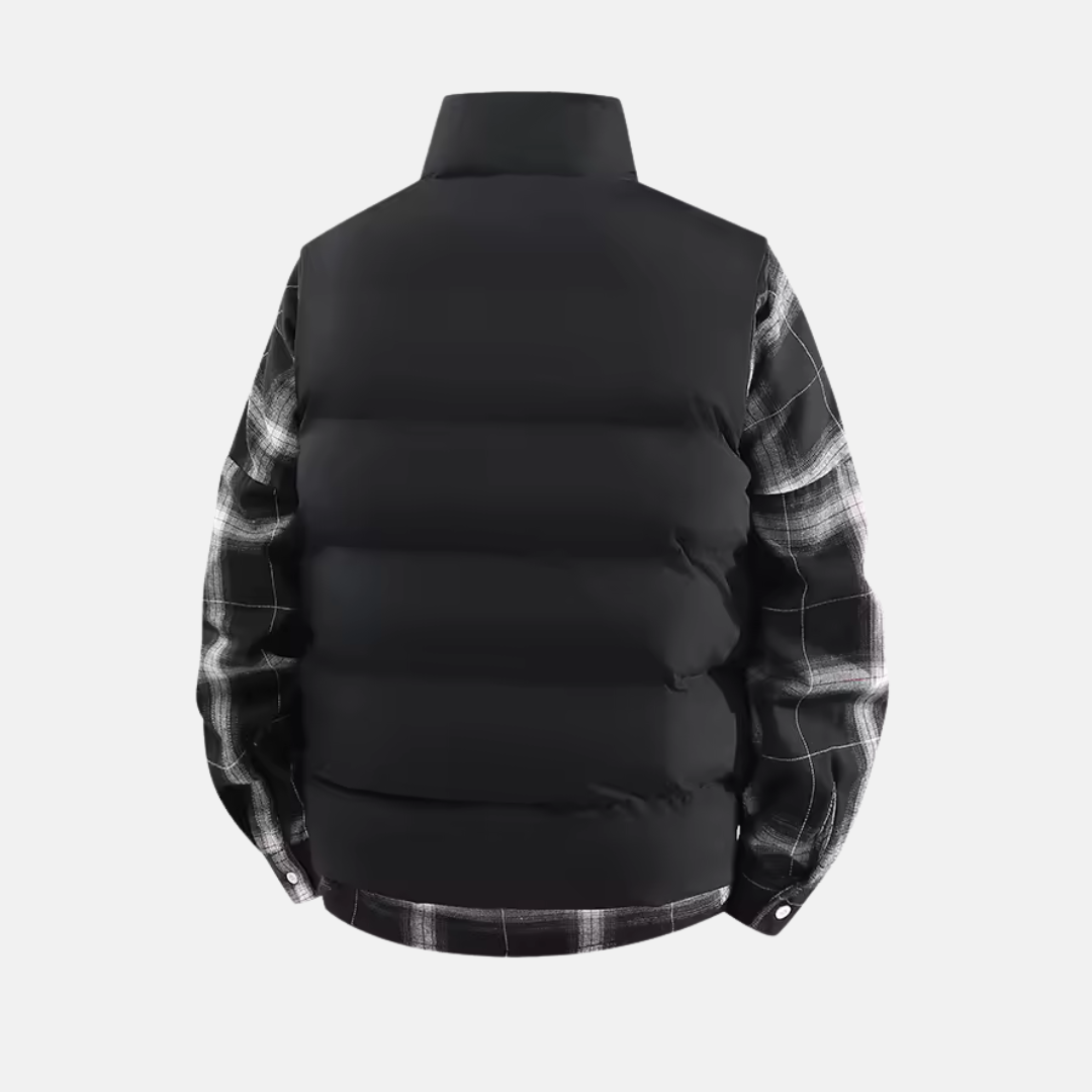 Men’s Puffer Vest – Quilted Insulated – Regular Fit – Stand Collar – Zipper Front