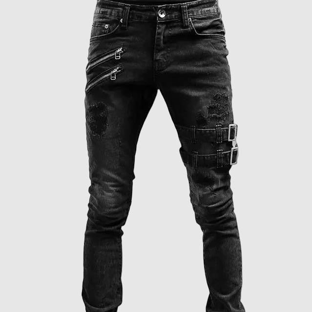 Ronaldo - Gothic Buckle Jeans