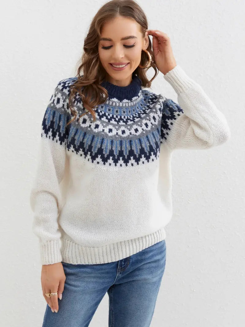 Elegant women's fresh and sweet forest style sweater