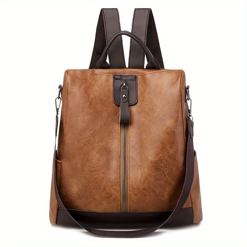Harper | Leather Structured Backpack with Convertible Straps