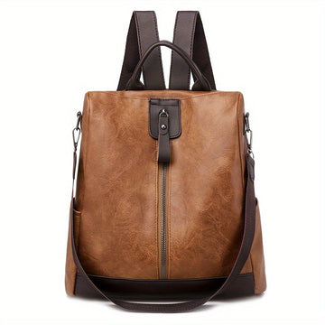 Harper | Leather Structured Backpack with Convertible Straps