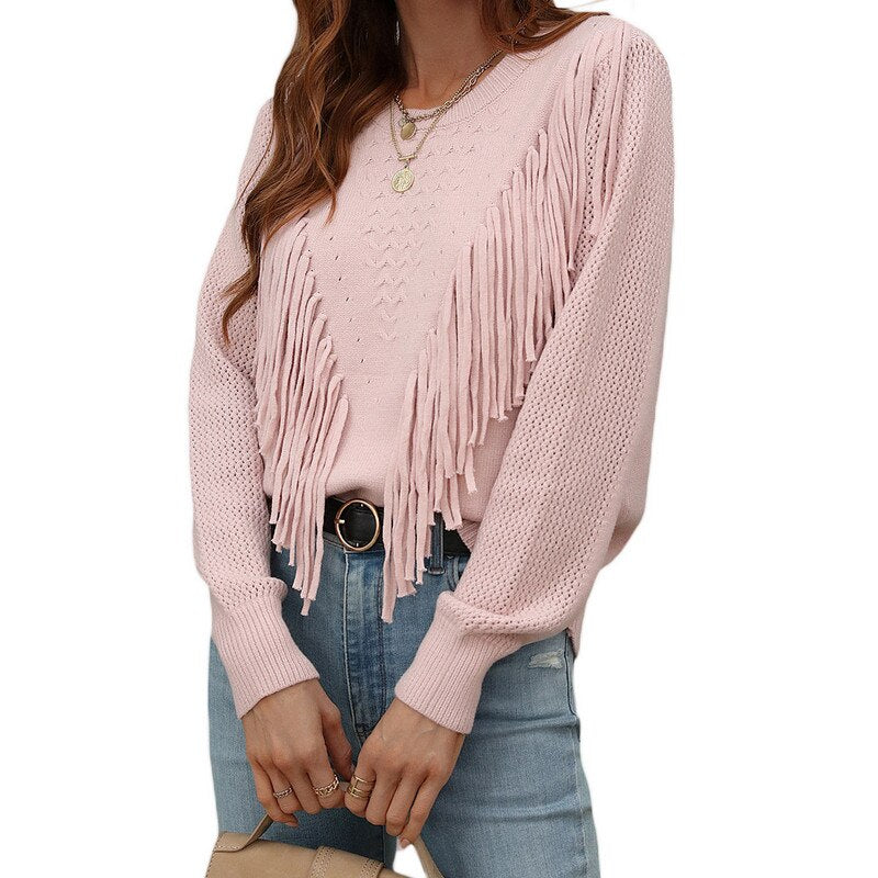 Amara - Autumn Sweater with Tassels for Women