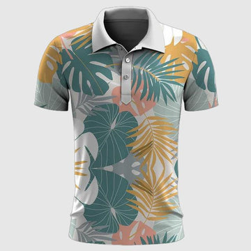 Beau- Hawaiian Style Polo Shirt