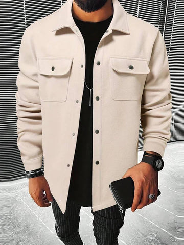 Larson - long sleeve jacket with button front