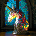 Tiffany-Style Stained Glass Elephant Table Lamp