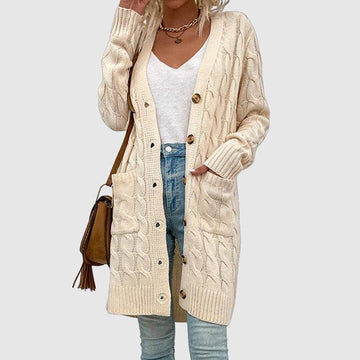 Women's cable-knit cardigan