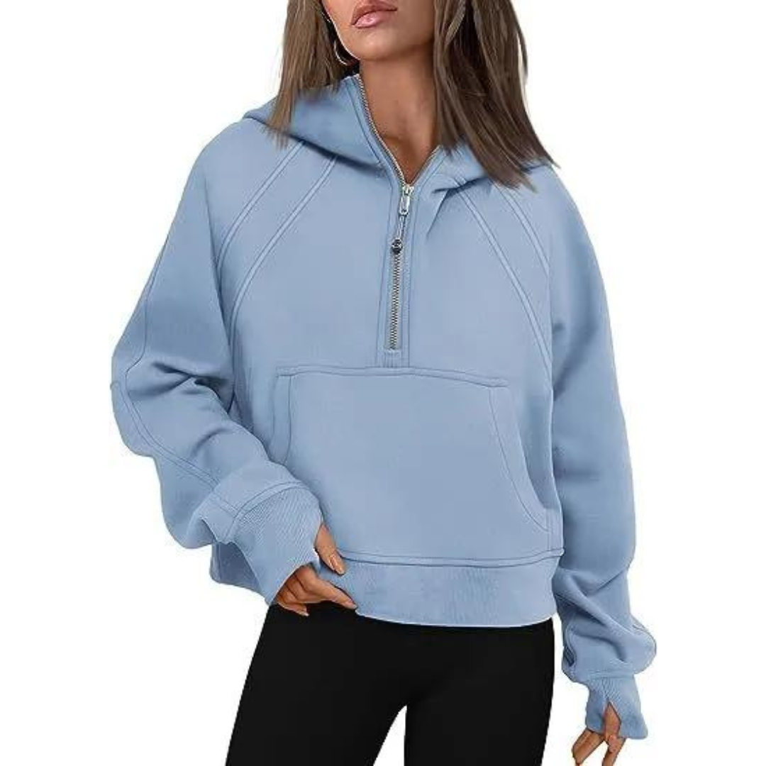 Women's oversized half-zip hoodie