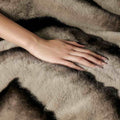 Faux Rabbit Fur Ruched Throw Blanket