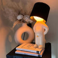 Glazed Ceramic Pleated Shade Table Lamp