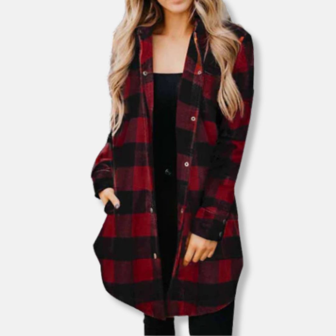 Olivia Wool Shirt Jacket | Relaxed Fit Collared Shirt Jacket
