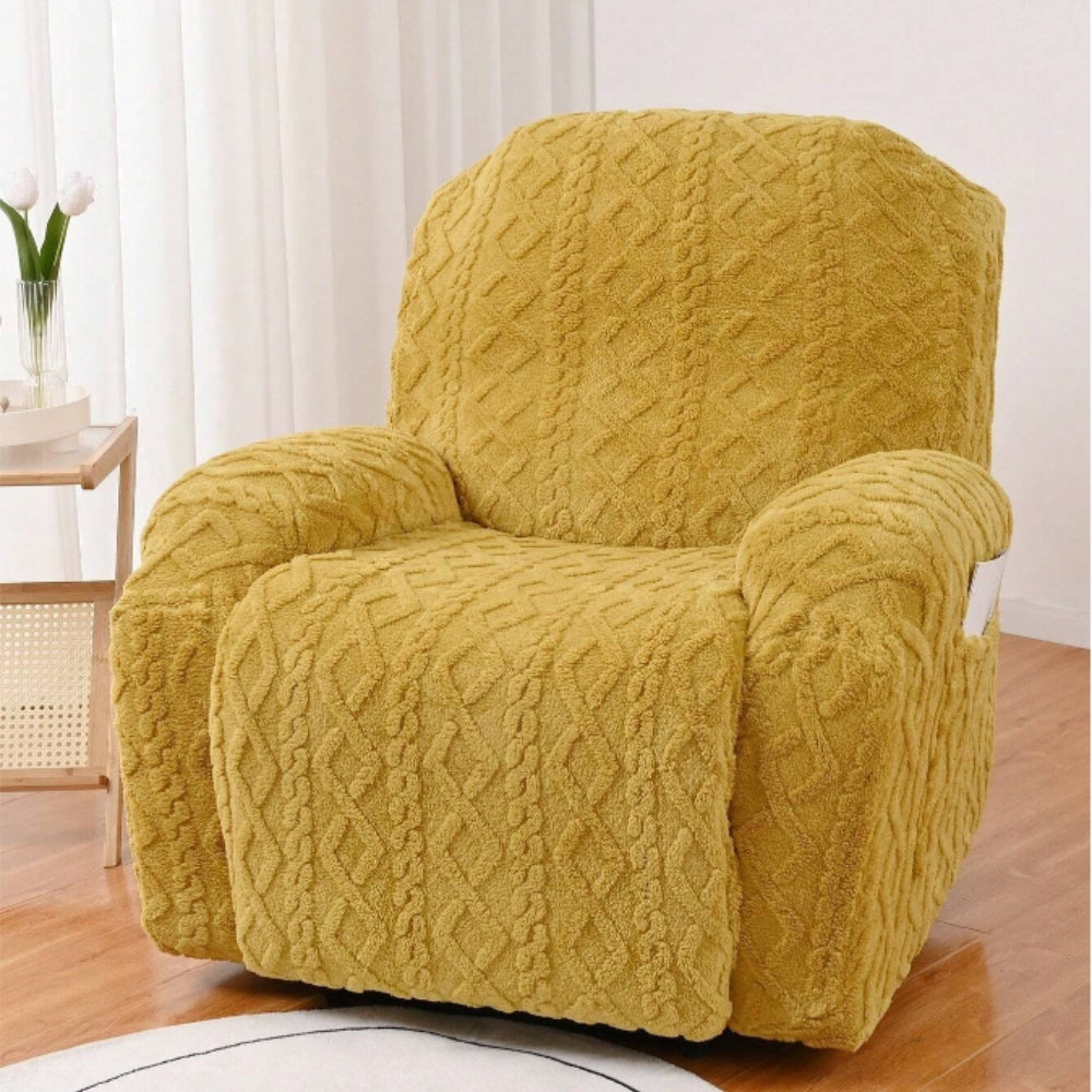 Plush Jacquard Stretch Fit Recliner Slipcover