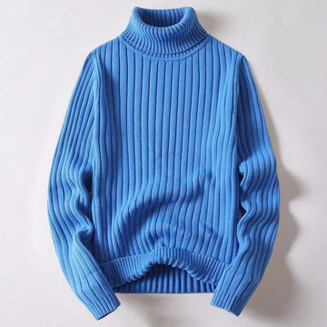 Men's knitted long sleeve classic turtleneck sweater