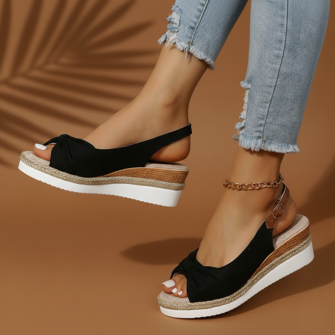 Capri Elegance Espadrille Wedge Sandals