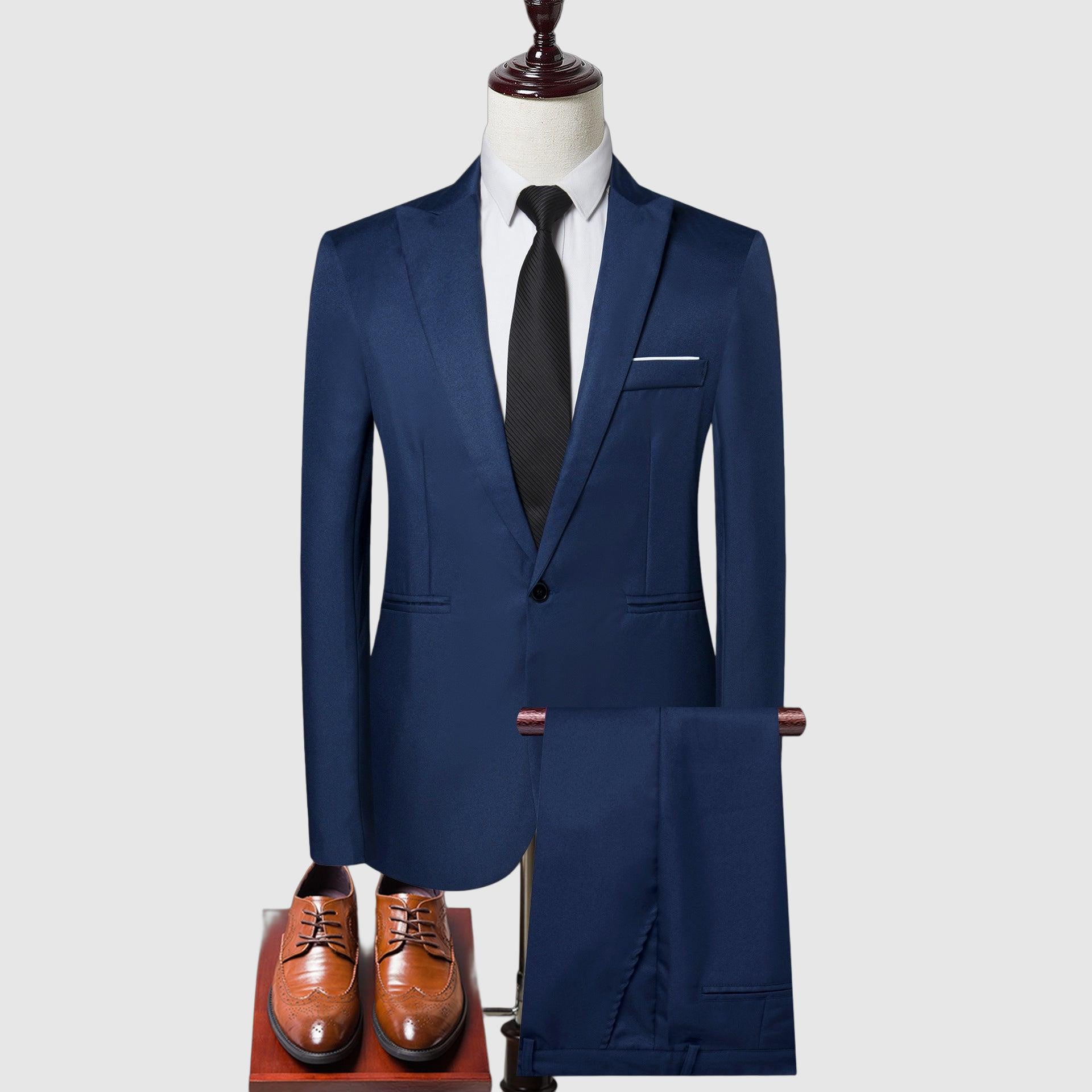 Men's modern slim-fit two-piece suit