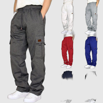 Men's comfortable sweatpants with cargo pockets