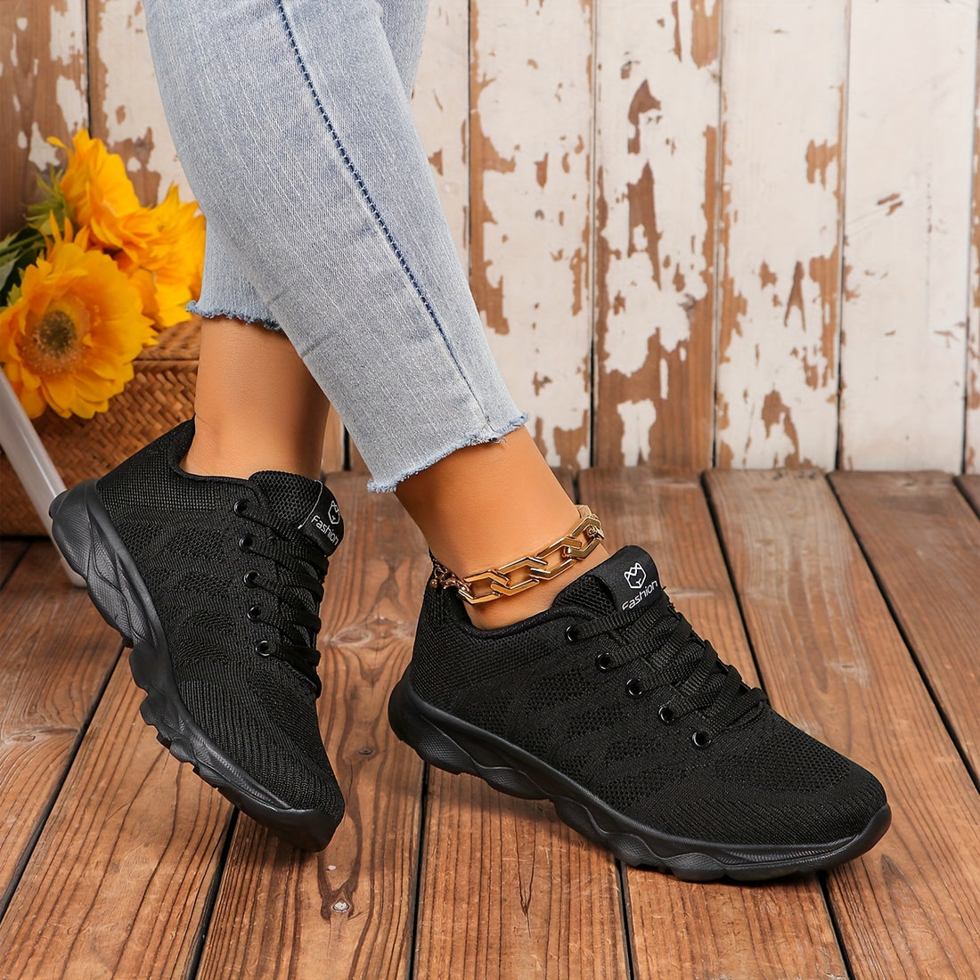 Casual sneakers women lightweight lace up walking