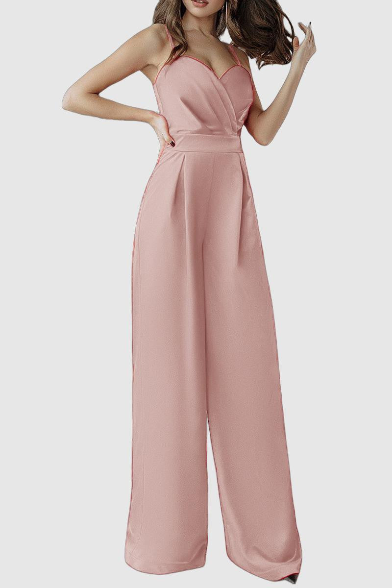 Celeste - Casual Spaghetti Strap Jumpsuit