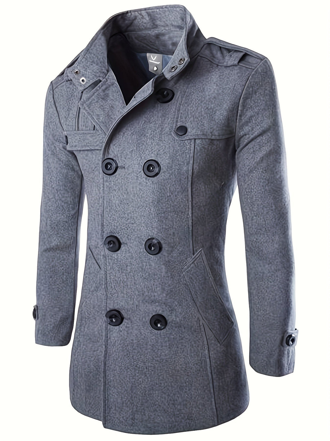 Men's double-breasted peacoat for classic warmth