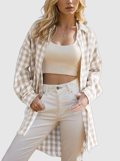 Aubrey - women's plaid woolen long cardigan