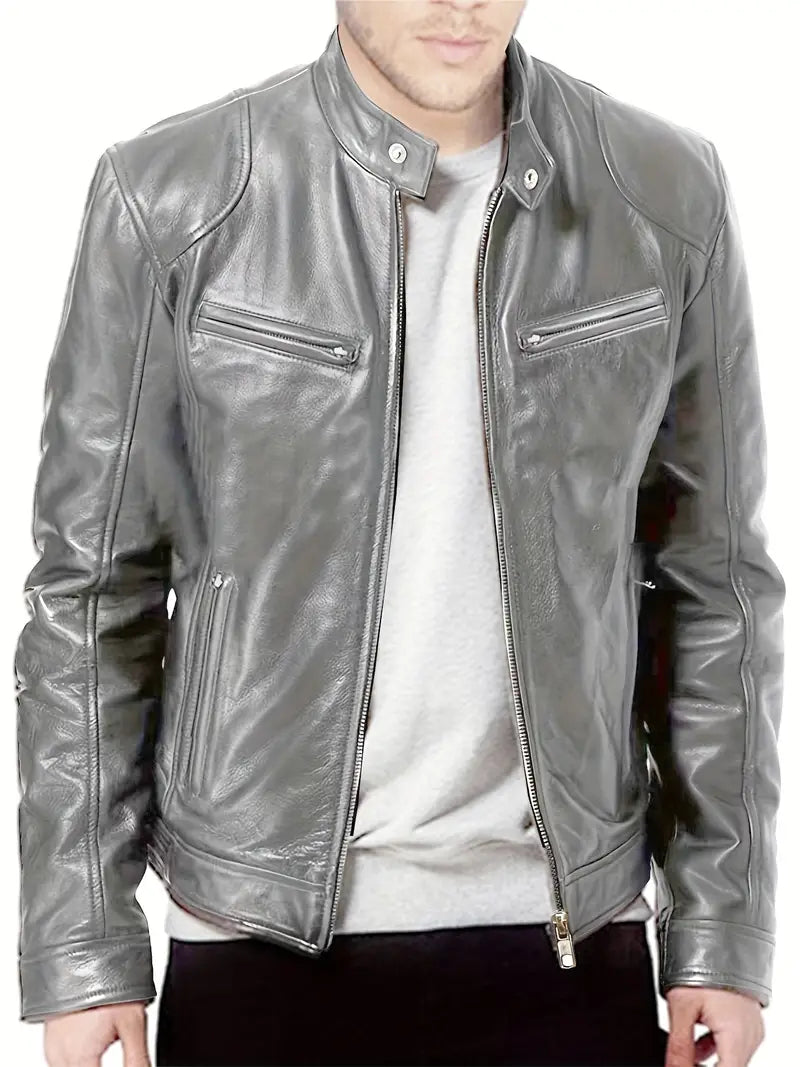 Men's sleek leather jacket for a classic edge