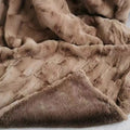 Faux Fur High-Pile Patchwork Throw Blanket