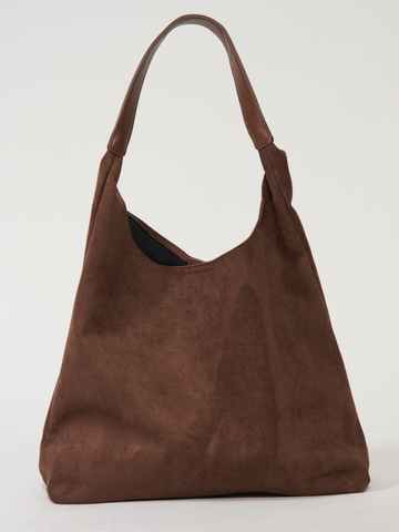 Elise | Suede Tote Bag with Slouchy Shoulder Strap