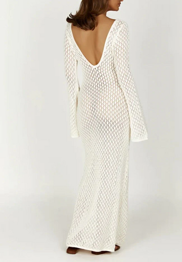 Women's crochet maxi dress for a boho-chic beach look