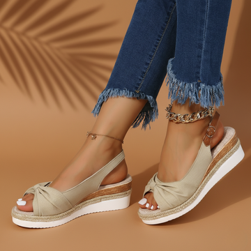 Capri Elegance Espadrille Wedge Sandals