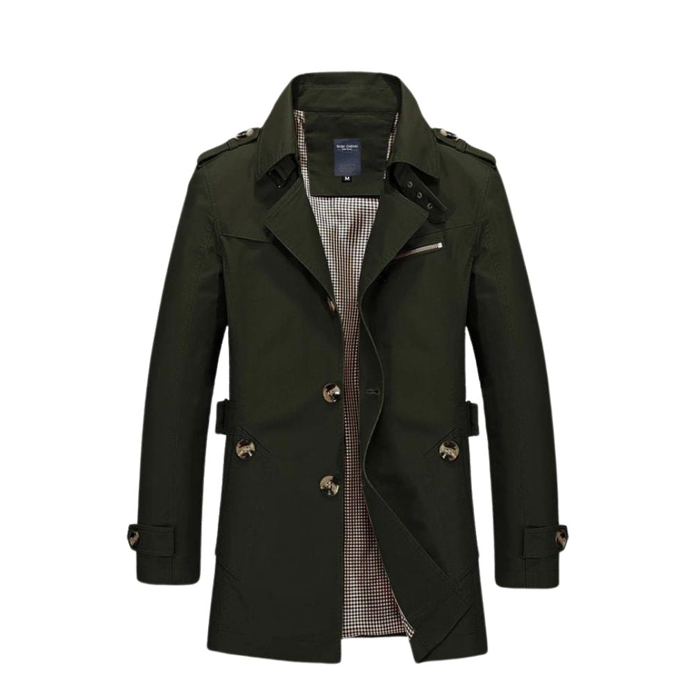 Men's classic trench coat for smart layering