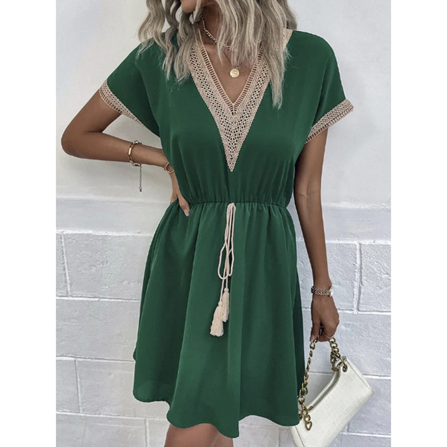 Jane - Flare Boho Dress with Short Sleeve