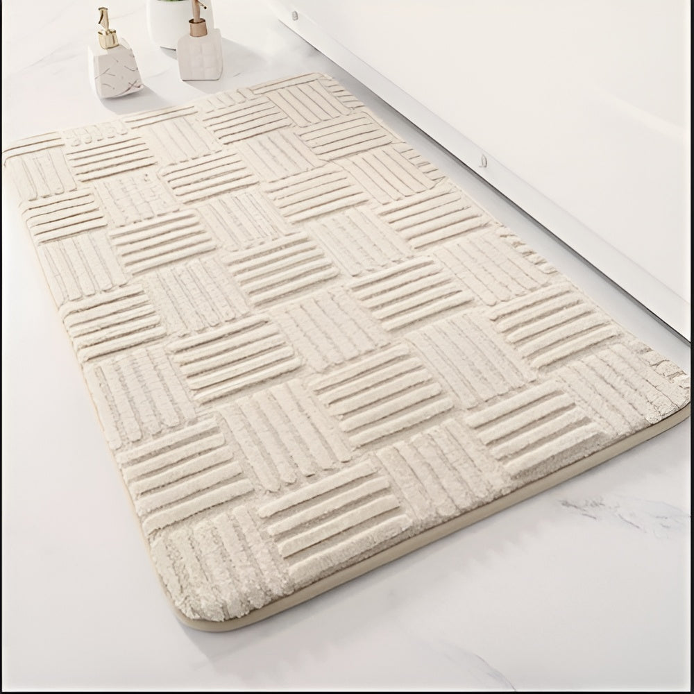 Plush Microfiber Tufted Bath Mat