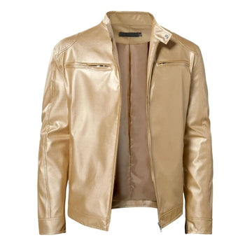 Men's sleek faux leather jacket