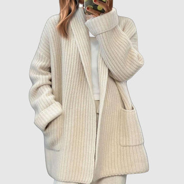 Women's thick knitted cardigan