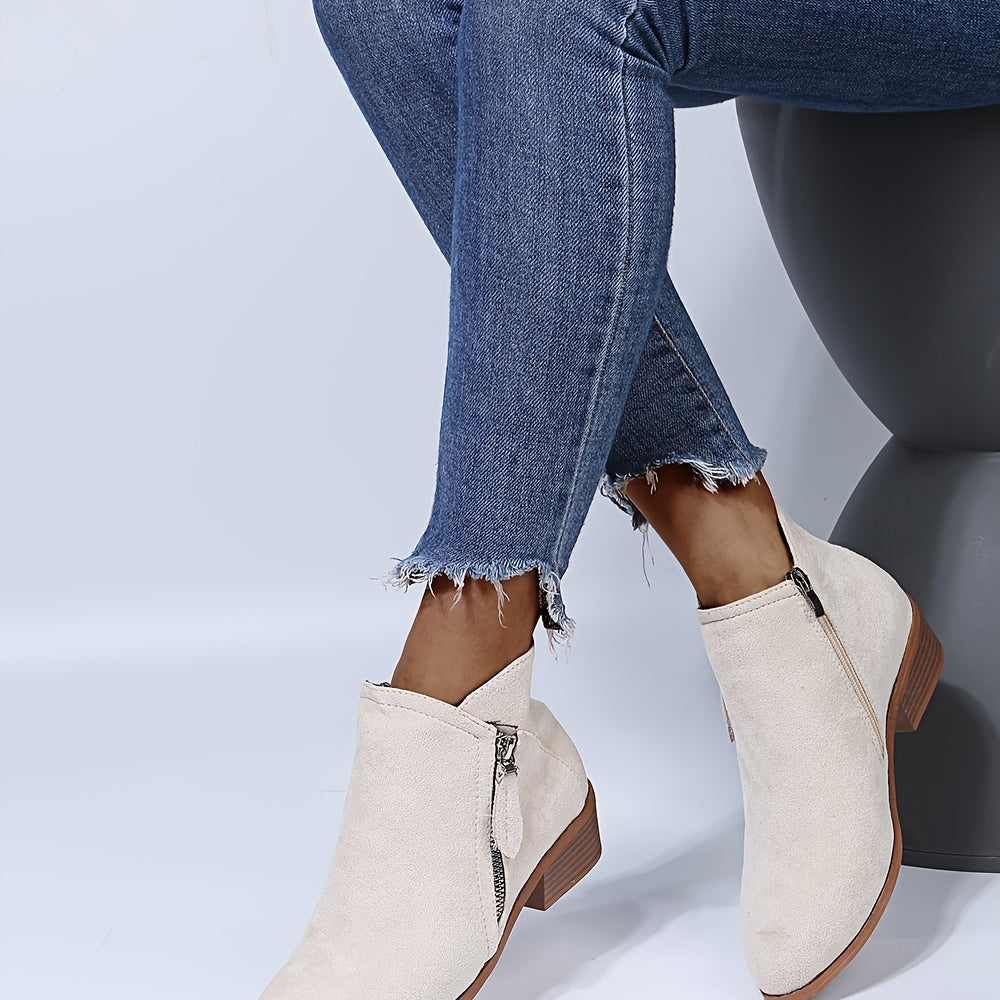 Seren - elegant pointed ankle boots with heel and zipper