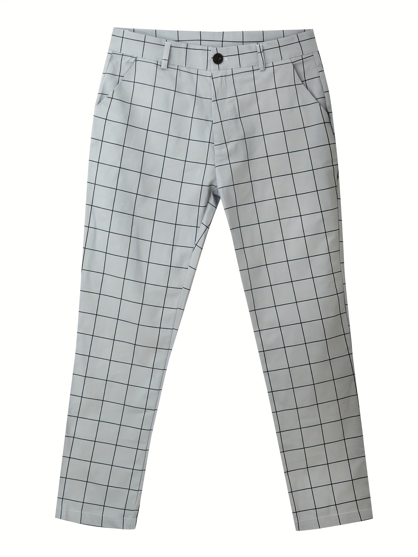 Men's slim-fit checkered trousers for smart-casual looks